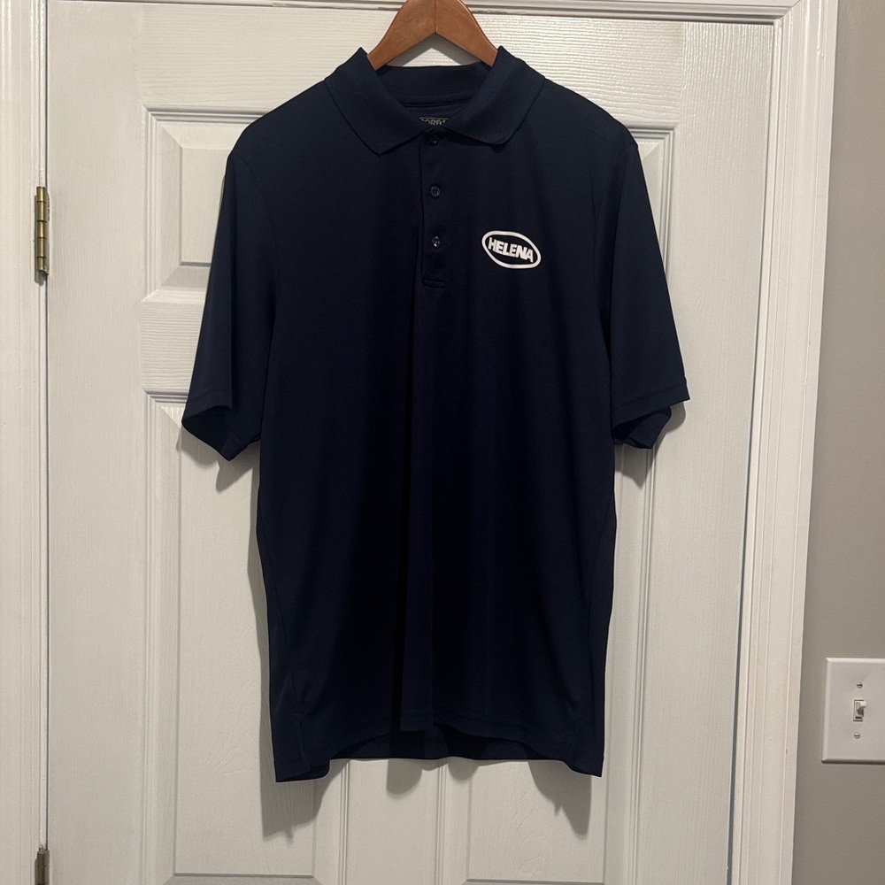 Helena Men's Navy Polo Golf Shirt - Size Large